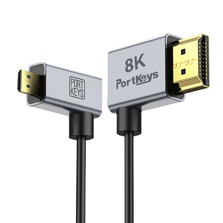 Кабель HDMI - microHDMI Portkeys 2.5MM Ultra-Thin 8k Cable 1м