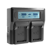 Зарядное устройство Dual LCD Battery Charger для NP-FW50