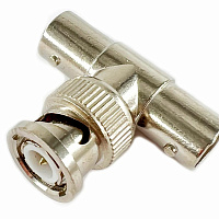 Переходник BNC штекер - 2 х BNC гнездо (T-connector)